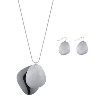 Designer silver pebble jewellery set